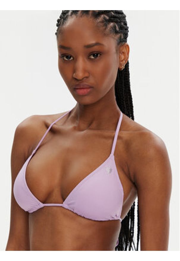 Guess Góra od bikini E4GJ00 LY00K Fioletowy Regular Fit. Kolor: fioletowy. Materiał: syntetyk
