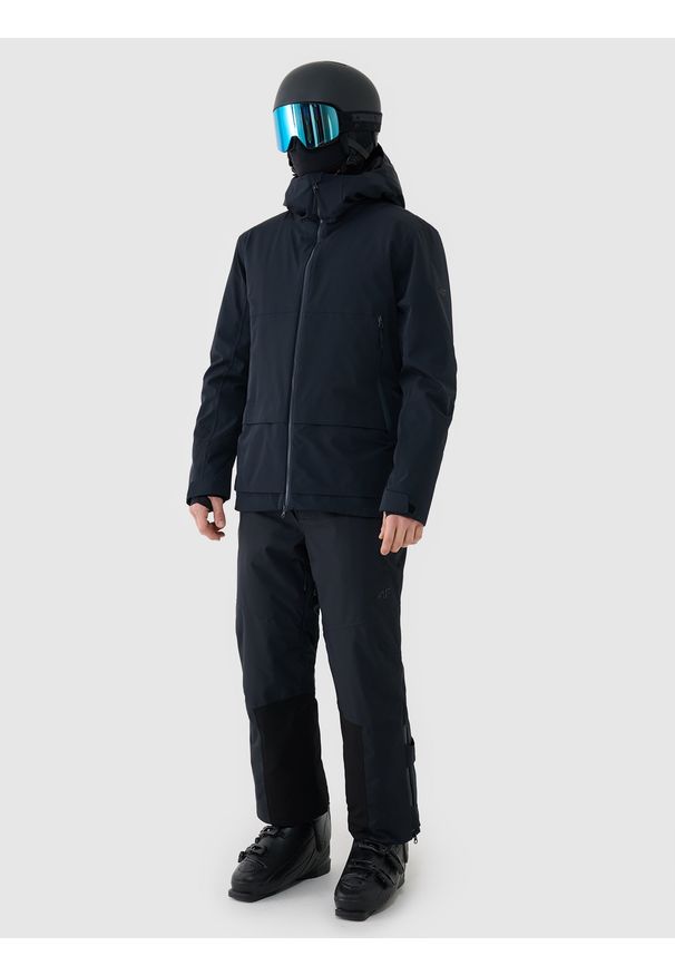 4f - 4F Kurtka narciarska 4FPro membrana Dermizax 20000/20000 męska - czarna XL. Typ kołnierza: kaptur. Kolor: czarny. Materiał: tkanina, mesh, dzianina, materiał. Długość: długie. Sezon: zima. Styl: klasyczny