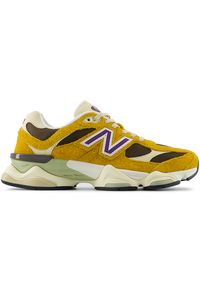 Buty unisex New Balance U9060SRB – żółte. Kolor: żółty. Materiał: skóra, zamsz, syntetyk, guma, materiał. Szerokość cholewki: normalna. Sport: turystyka piesza