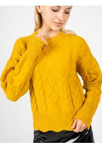 Pinko Sweter "Chianti" | 1G166W Y79B | Chianti | Kobieta | Żółty. Okazja: na co dzień. Kolor: żółty. Materiał: poliester, poliamid, wiskoza. Styl: casual #5