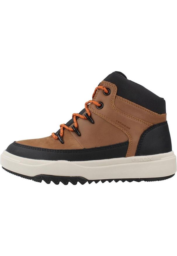 Geox - Buty GEOX J BUNSHEE BOY B ABX Brązowy. Kolor: brązowy. Materiał: syntetyk, tkanina. Sport: turystyka piesza