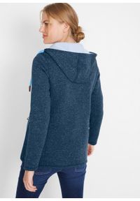 Bluza rozpinana z polaru, ciążowa z wstawką na nosidełko bonprix ciemnoniebiesko-niebieski melanż. Kolekcja: moda ciążowa. Kolor: niebieski. Materiał: polar. Wzór: melanż #4