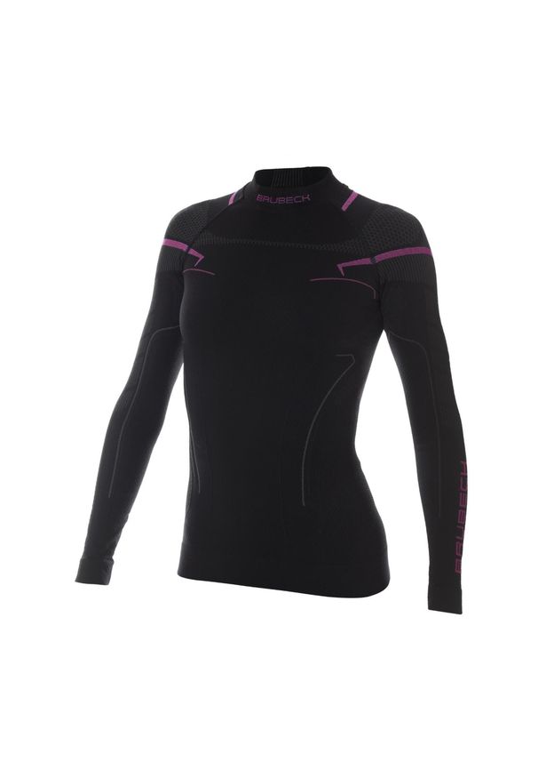 Termoaktywna damska bluza narciarska Brubeck Thermo. Kolor: różowy, wielokolorowy, czarny. Materiał: poliamid, elastan. Sport: narciarstwo