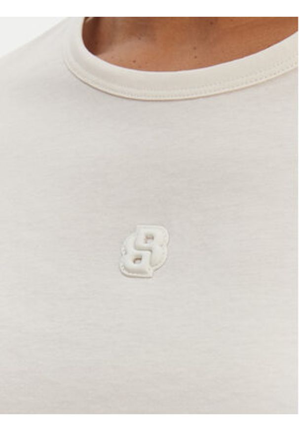 BOSS T-Shirt Eventsa12 50563282 Beżowy Regular Fit. Kolor: beżowy. Materiał: bawełna