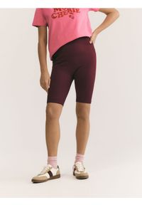 Reserved - Sportowe kolarki - bordowy. Kolor: czerwony. Materiał: tkanina. Styl: sportowy #1