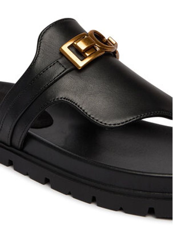 Guess Japonki FLJFRR LEA03 Czarny. Kolor: czarny. Materiał: skóra