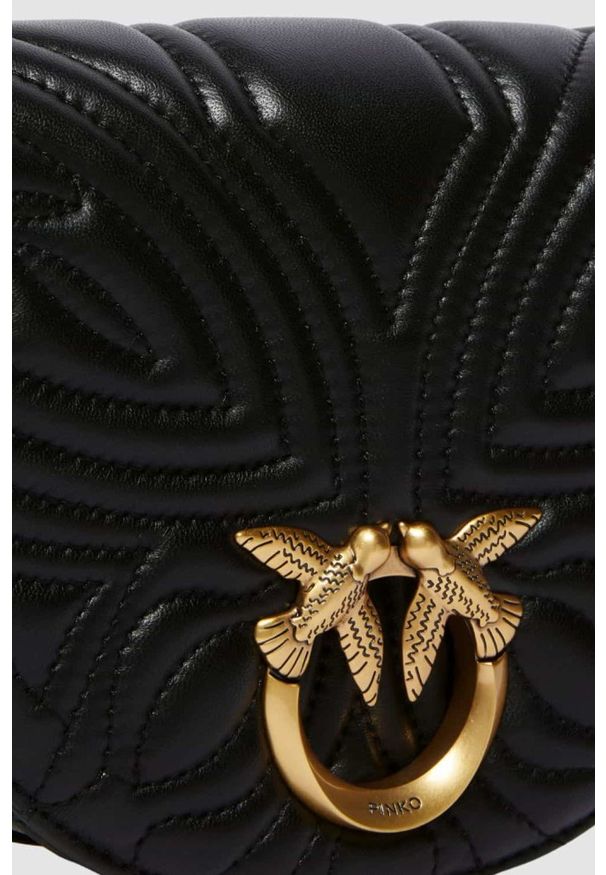 Pinko - PINKO Czarna torebka Love Click Mini. Kolor: czarny
