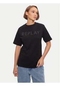 Replay T-Shirt W3698R.000.23188P Czarny Regular Fit. Kolor: czarny. Materiał: bawełna