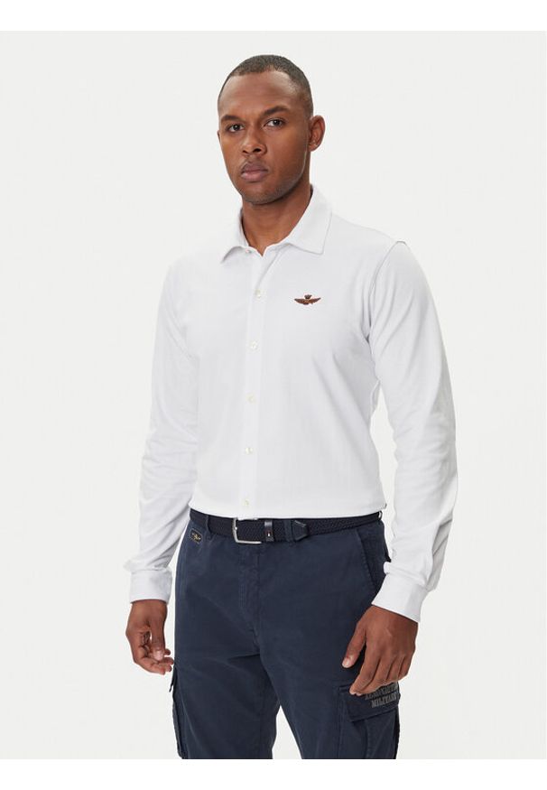 Aeronautica Militare Koszula 252CA1265UP00342 Biały Regular Fit. Kolor: biały. Materiał: bawełna