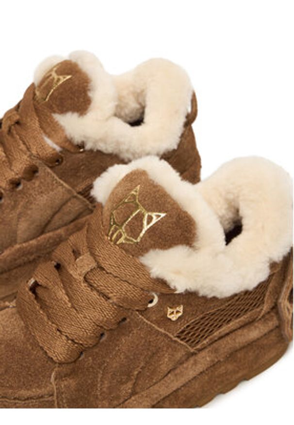 Naked Wolfe Sneakersy BEAU Brązowy. Kolor: brązowy. Materiał: zamsz, skóra