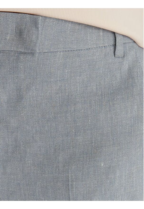 Marella Spodnie materiałowe Odino 2613131121 Błękitny Straight Fit. Kolor: niebieski. Materiał: len