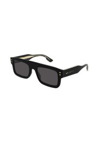 Gucci okulary przeciwsłoneczne męskie kolor czarny. Kształt: prostokątne. Kolor: czarny #2