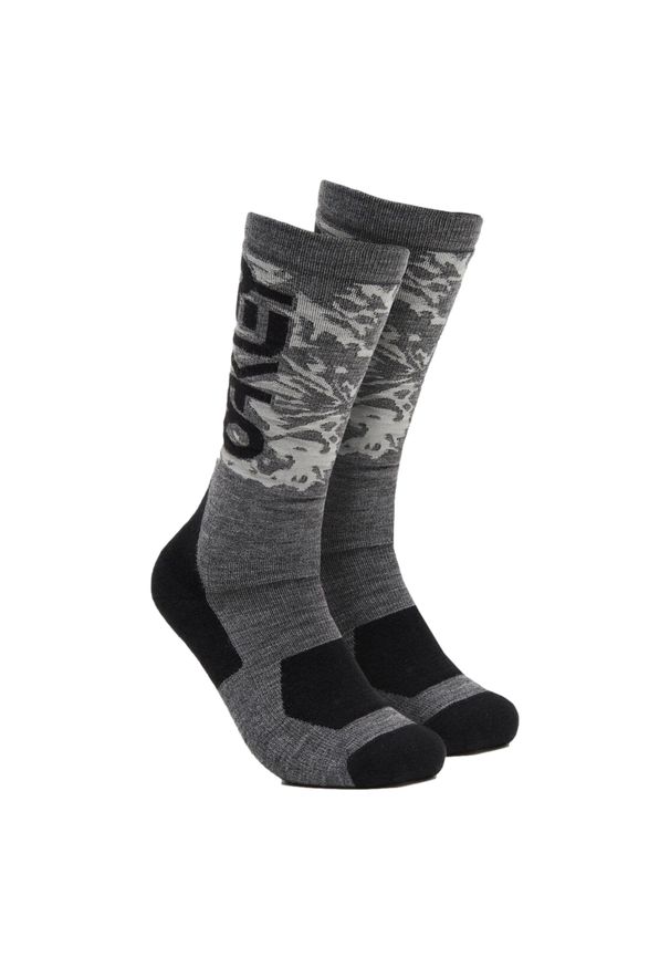 Skarpetki turystyczne wysokie unisex Oakley Wanderlust Perf Socks. Kolor: szary. Sport: turystyka piesza