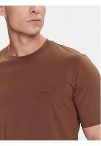 BOSS T-Shirt Thompson 01 50468347 Brązowy Regular Fit. Kolor: brązowy. Materiał: bawełna #4