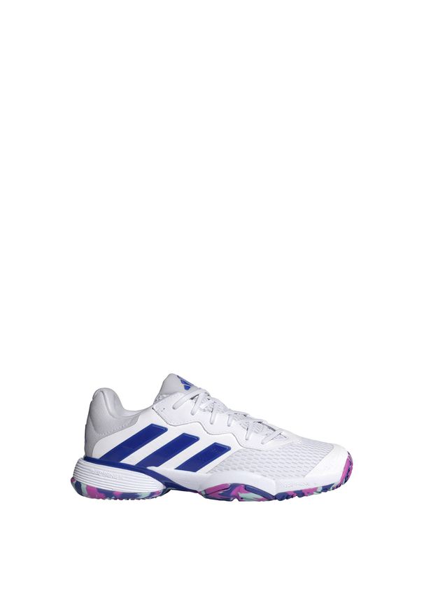 Adidas - Buty Barricade Tennis Kids. Kolor: niebieski, biały, wielokolorowy. Materiał: materiał. Sport: tenis