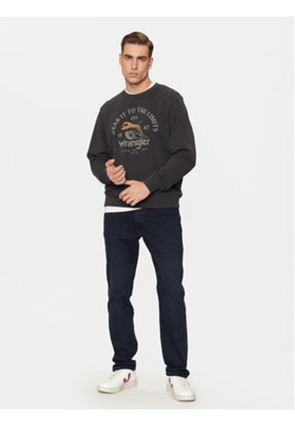 Wrangler Jeansy River 112356837 Granatowy Tapered Fit. Kolor: niebieski