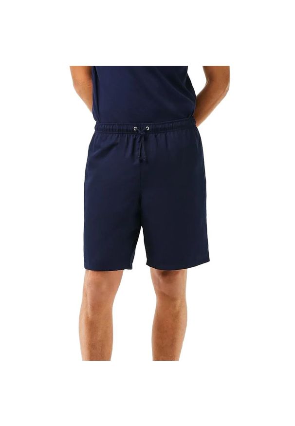 Spodenki Lacoste Erkek Classic Fit Beyaz Sort GH353T-166 - granatowe. Kolor: niebieski. Materiał: poliester. Długość: do kolan. Sport: fitness