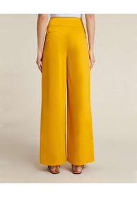 Luisa Spagnoli - LUISA SPAGNOLI - Żółte spodnie typu palazzo Annuale. Stan: podwyższony. Kolor: żółty. Materiał: bawełna. Styl: elegancki #3