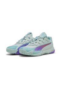 Puma - Damskie buty do padla NOVA Elite PUMA Peaceful Blue Purple Glimmer Safe Lake. Okazja: na co dzień. Kolor: fioletowy, niebieski, wielokolorowy