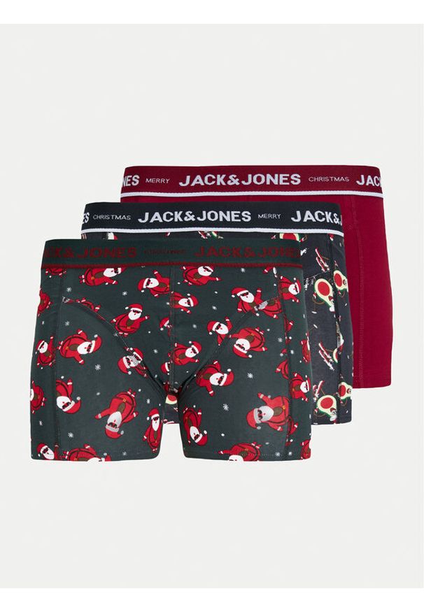 Jack & Jones - Jack&Jones Komplet 3 par bokserek Merry X-Mas 12266602 Kolorowy. Materiał: bawełna. Wzór: kolorowy