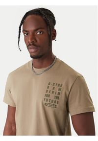G-Star RAW - G-Star Raw T-Shirt Text Chest D25968-C506 6057 Zielony Regular Fit. Kolor: zielony. Materiał: bawełna #3