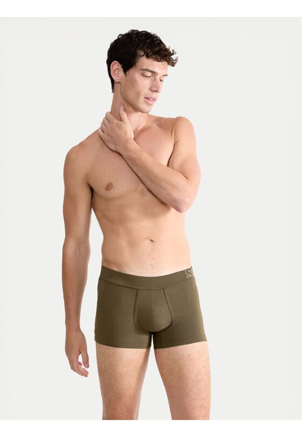 Sloggi Bokserki 10215472 Khaki. Kolor: brązowy. Materiał: bawełna