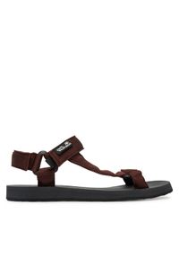 Jack Wolfskin Sandały Taiga A65623 Brązowy ciemny. Kolor: brązowy. Materiał: materiał #1