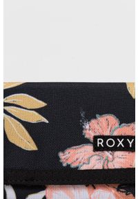 Roxy Portfel damski kolor czarny. Kolor: czarny. Materiał: materiał