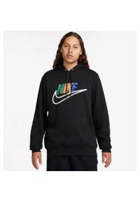 Nike - Bluza z Kapturem Club Futura Rozmiar L Czarny - FZ0772-010. Typ kołnierza: kaptur. Kolor: wielokolorowy, czarny, brązowy. Materiał: polar. Wzór: nadruk. Sport: fitness #1