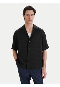 Hugo - HUGO Koszula Espino 50560614 Czarny Oversize. Kolor: czarny. Materiał: syntetyk #1
