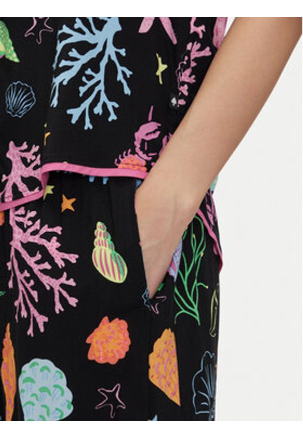 Kate Spade Piżama KSI92748 Czarny Regular Fit. Kolor: czarny. Materiał: wiskoza