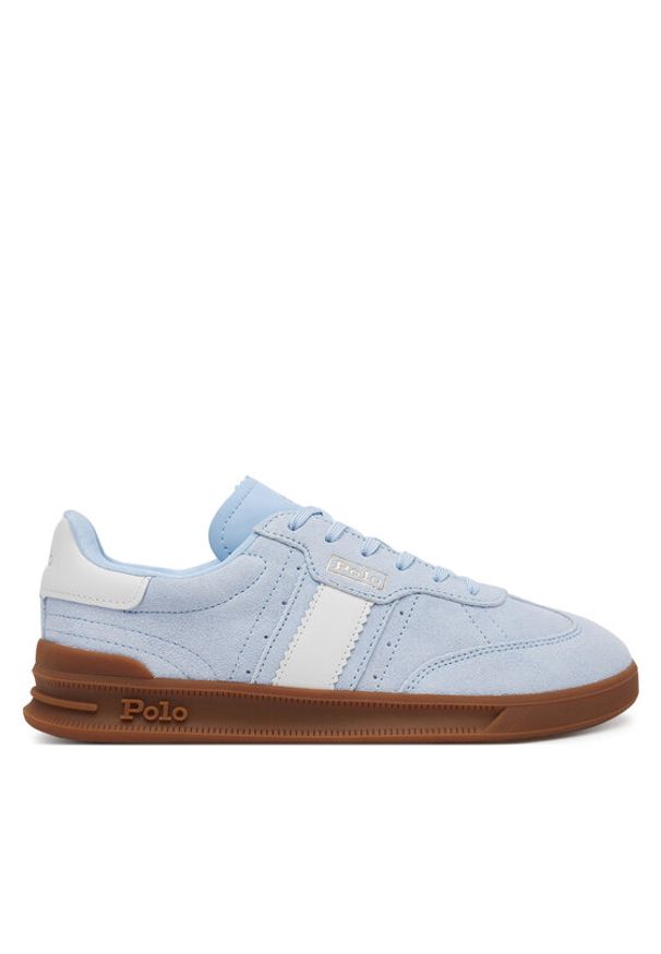 Polo Ralph Lauren Sneakersy Heritage Aera 804956688001 Błękitny. Kolor: niebieski. Materiał: skóra, zamsz