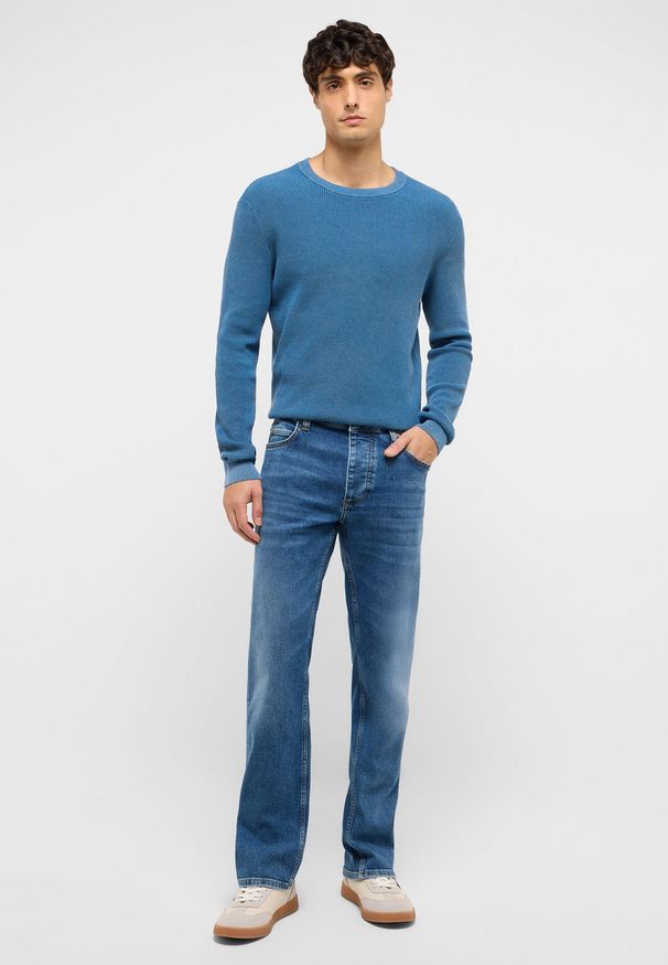Męskie Spodnie Jeansowe Mustang Style Michigan Straight Denim Blue 1017443 5000 803
