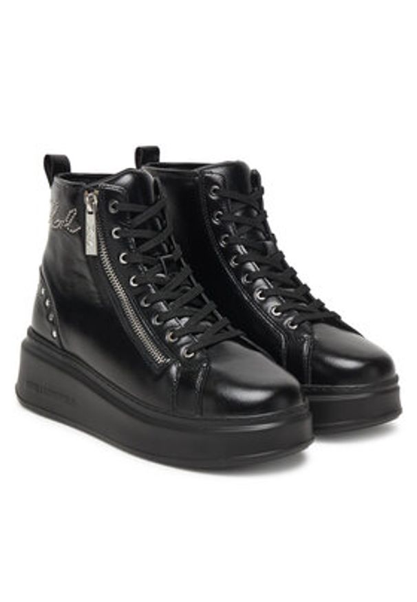 Karl Lagerfeld - KARL LAGERFELD Sneakersy KL63534 Czarny. Kolor: czarny. Materiał: skóra