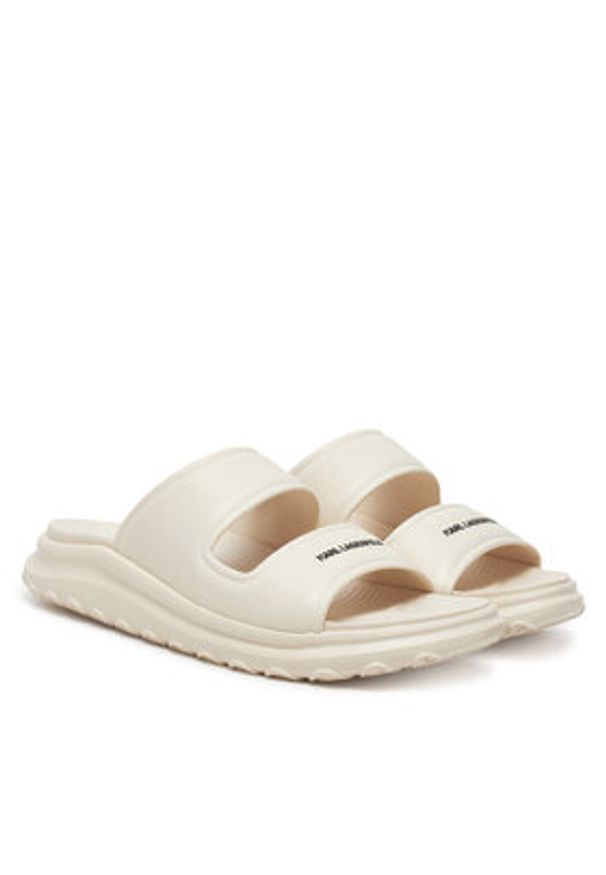 Karl Lagerfeld - KARL LAGERFELD Klapki KL77005 Écru. Materiał: materiał