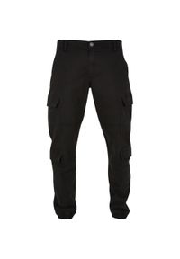 Urban Classics - Męskie Spodnie Joggingowe Twill Z Podwójną Kieszenią. Kolor: czarny. Długość: długie