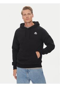 Kappa Bluza Authentic 321W7GW Czarny Regular Fit. Kolor: czarny. Materiał: bawełna