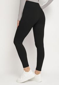 Born2be - Czarne Legginsy z Modelującymi Przeszyciami Selettia. Okazja: na co dzień, na spacer. Kolor: czarny. Styl: klasyczny, casual #5