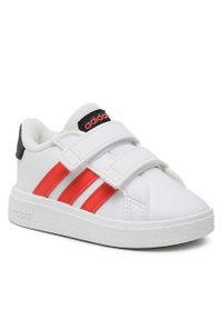 Adidas - Buty adidas Grand Court Lifestyle Hook and Loop Shoes IG2558 Ftwwht/Brired/Cblack. Kolor: biały