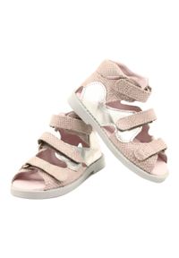 Sandałki wysokie profilaktyczne Mazurek 291 pink-silver różowe srebrny. Kolor: różowy, wielokolorowy, srebrny #4