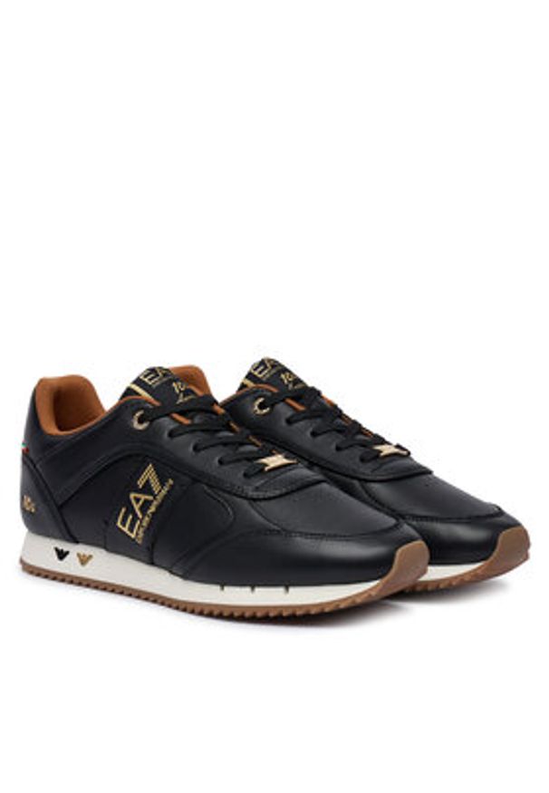 EA7 Emporio Armani Sneakersy 7X000648 AF15588 MC021 Czarny. Kolor: czarny. Materiał: skóra