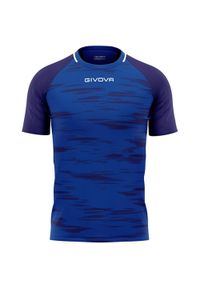 Koszulka sportowa Givova Pixel Royal-Blue 3XL. Kolor: niebieski, szary, wielokolorowy. Wzór: haft, nadruk. Sport: piłka nożna