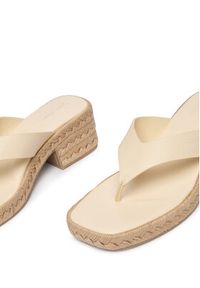 Calvin Klein Klapki Block Heel Espa 50 Thong Lth HW0HW02902 Beżowy. Kolor: beżowy. Materiał: skóra #6