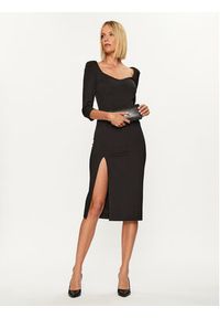 Rinascimento Sukienka koktajlowa CFC0114860003 Czarny Slim Fit. Kolor: czarny. Materiał: syntetyk. Styl: wizytowy
