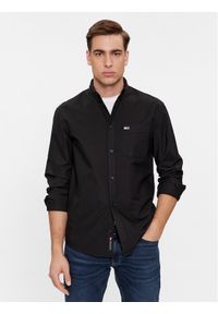 Tommy Jeans Koszula Tjm Reg Oxford Shirt DM0DM18335 Czarny Regular Fit. Kolor: czarny. Materiał: bawełna #1