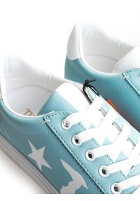 Trussardi Jeans Sneakersy | 79A00308 | Kobieta | Niebieski. Nosek buta: okrągły. Kolor: niebieski. Materiał: skóra ekologiczna. Wzór: nadruk #2