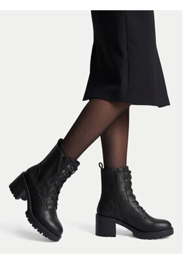 Clara Barson Trzewiki CEO-WS5898-19 Czarny. Kolor: czarny. Materiał: materiał