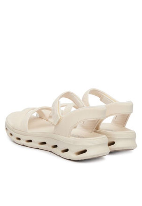 skechers - Skechers Sandały Go Walk Glide-Step 2.0 Sandal 141269/NAT Beżowy. Kolor: beżowy. Materiał: materiał