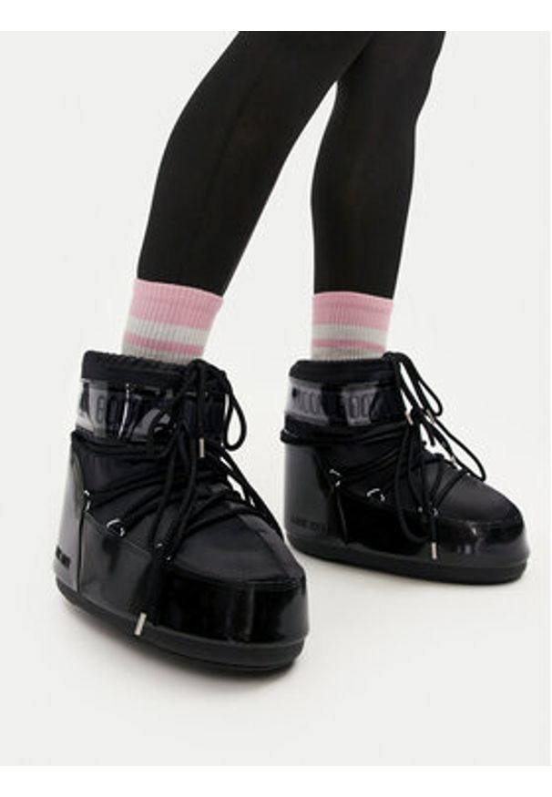 Moon Boot Śniegowce 80D1409350 Czarny. Kolor: czarny. Materiał: skóra