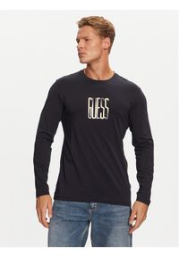 Guess Longsleeve M4BI34 J1314 Granatowy Slim Fit. Kolor: niebieski. Materiał: bawełna. Długość rękawa: długi rękaw #1